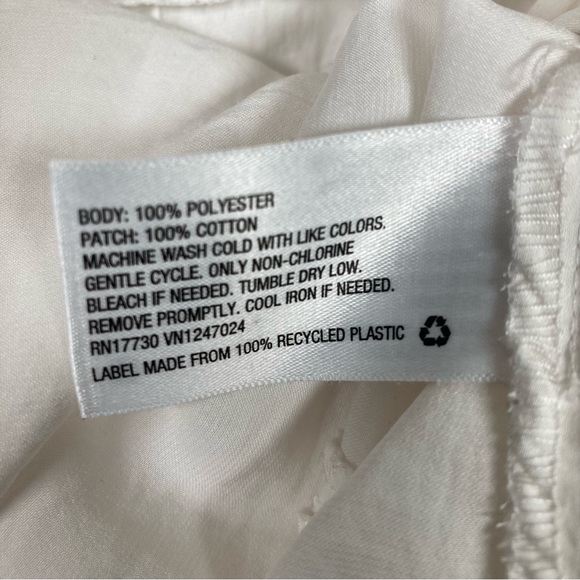 Mossimo Womens Sleeveless V-neck Flutter Hem Tie Neck Top Size S White - Picture 14 of 15